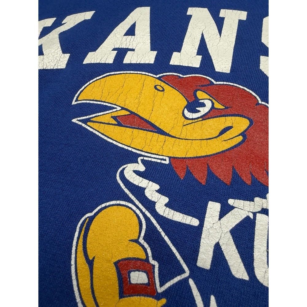 Vintage Kansas University Sweatshirt Jansport Jayhawks crewneck Mens Large - Picture 10 of 13